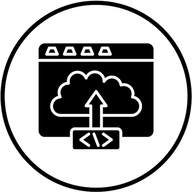 vector design code deployment icon style