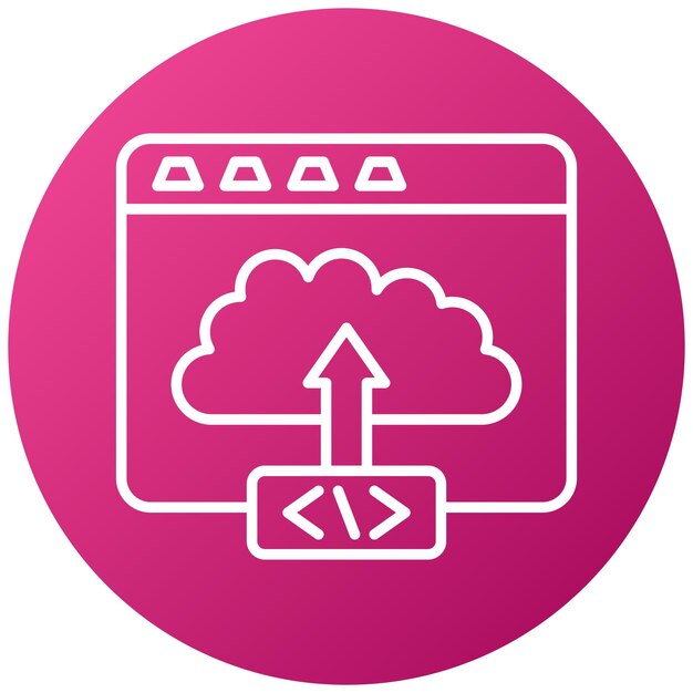 vector design code deployment icon style