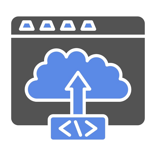 vector design code deployment icon style