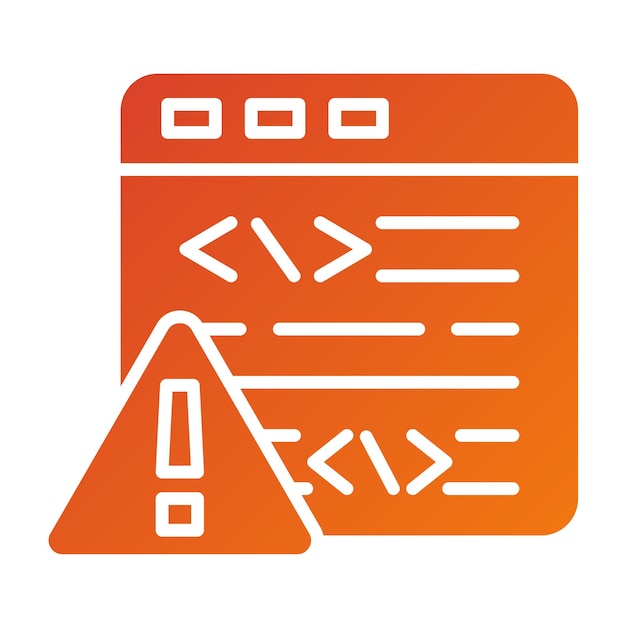 vector design code error icon style