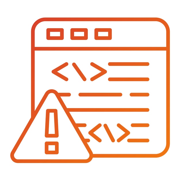 vector design code error icon style