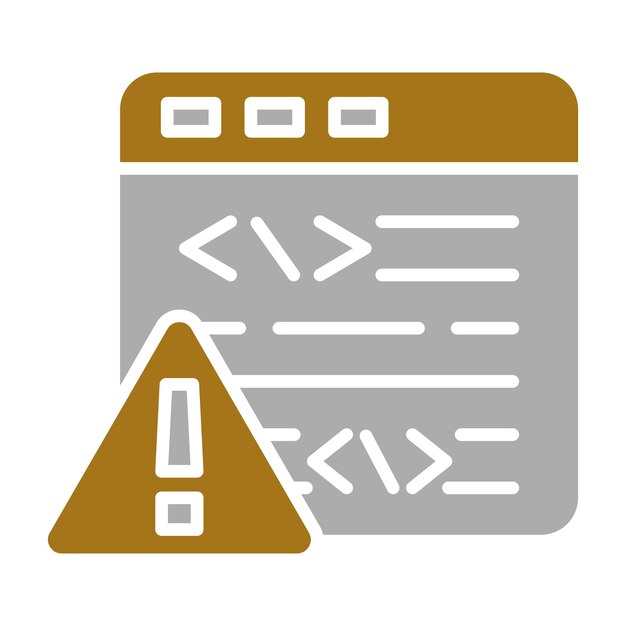 vector design code error icon style