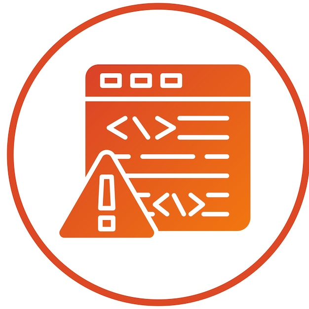 vector design code error icon style
