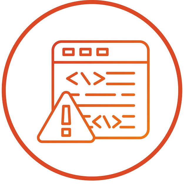 vector design code error icon style