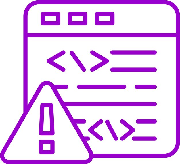 Vector Design Code Error Icon Style