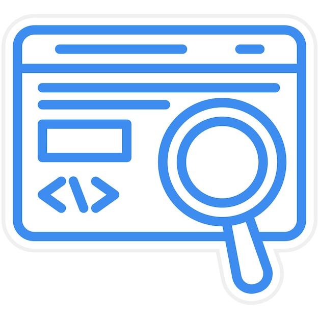vector design code testing icon style