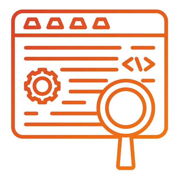 vector design code testing icon style
