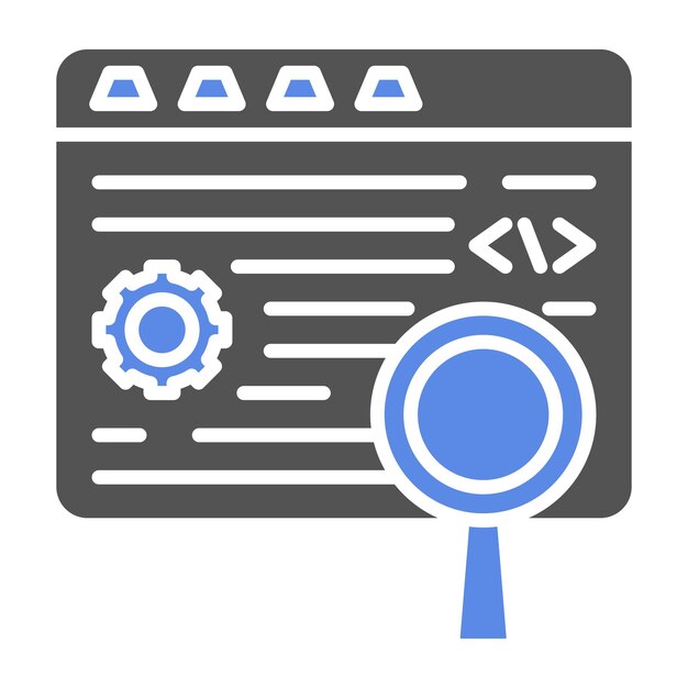 vector design code testing icon style