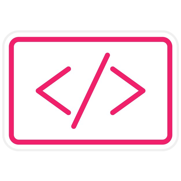 Vector Design Coding Education Icon Style
