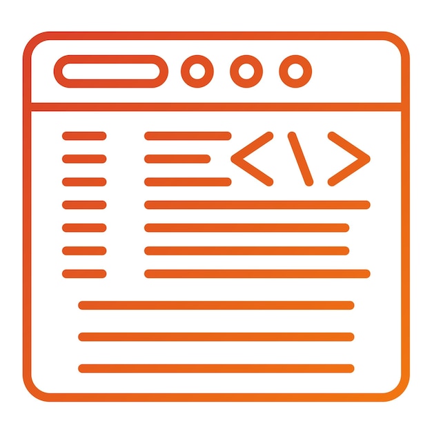 Vector Design Coding Icon Style