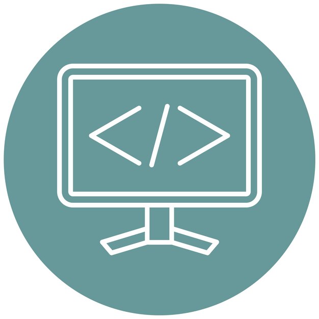 vector design coding icon style