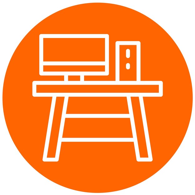 vector design computer table icon style