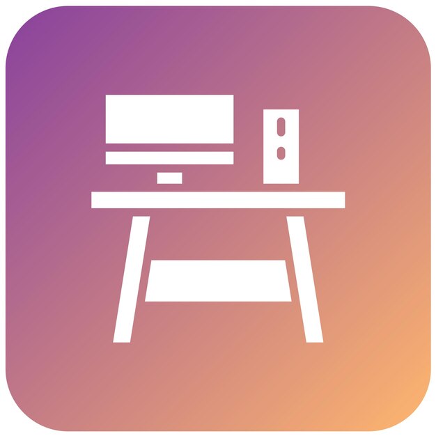 vector design computer table icon style