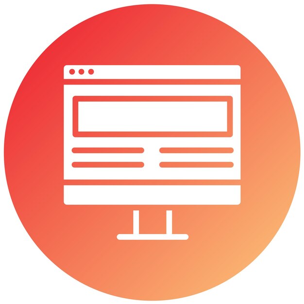 Vector Design Computer Website Icon Style