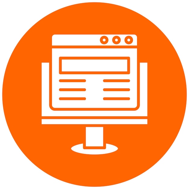 Vector Design Computer Website Icon Style