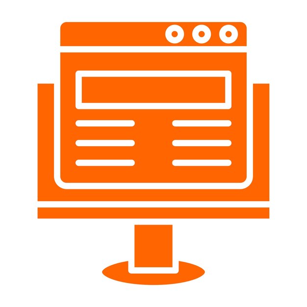 Vector Design Computer Website Icon Style