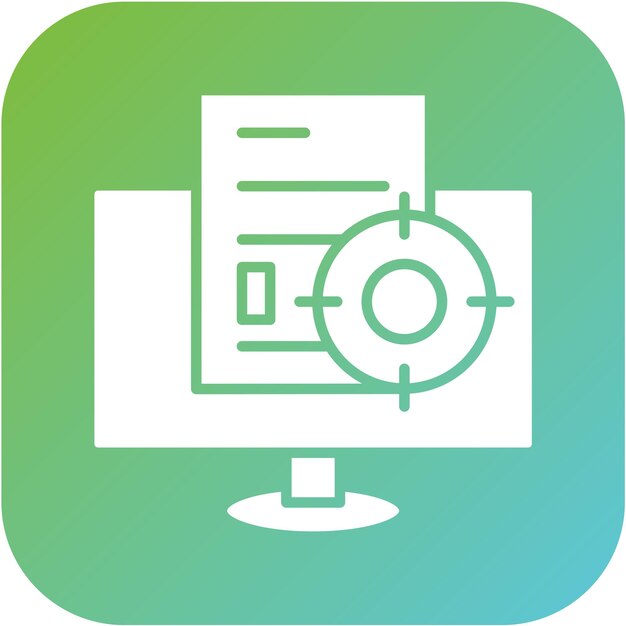 Vector Design Contextual Targeting Icon Style