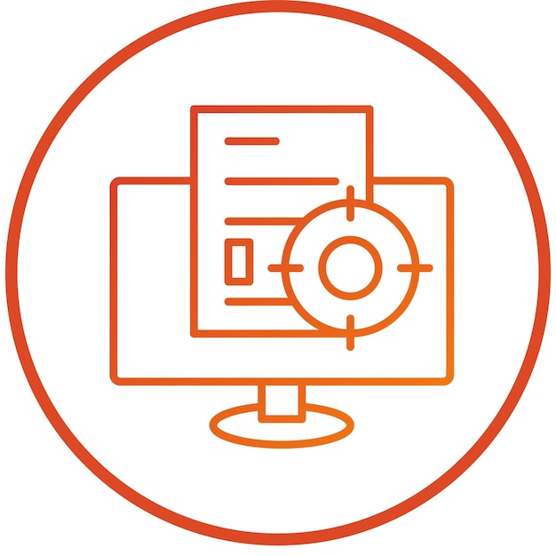 Vector Design Contextual Targeting Icon Style
