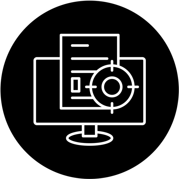 Vector Design Contextual Targeting Icon Style