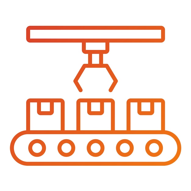 Vector Design Conveyor Robot Icon Style