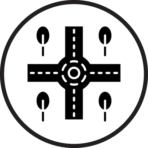 Vector Design Crossroad Icon Style