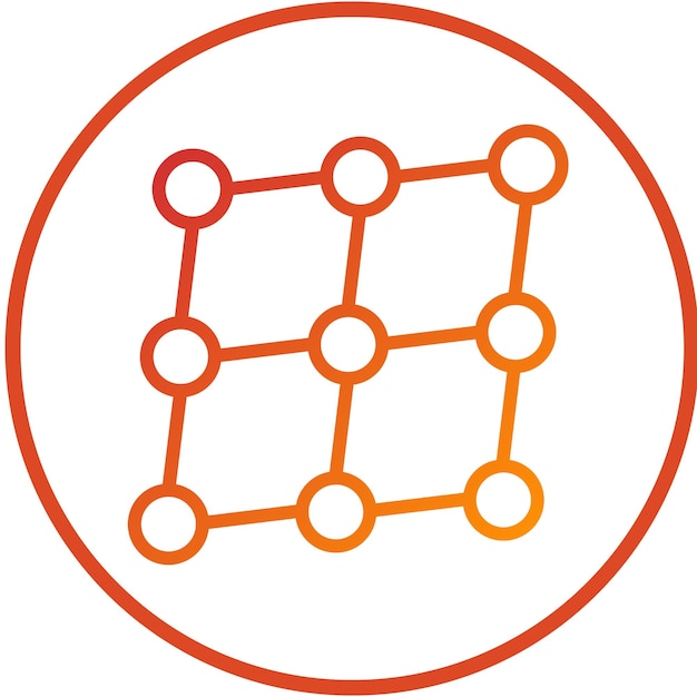 vector design crystal grid icon style