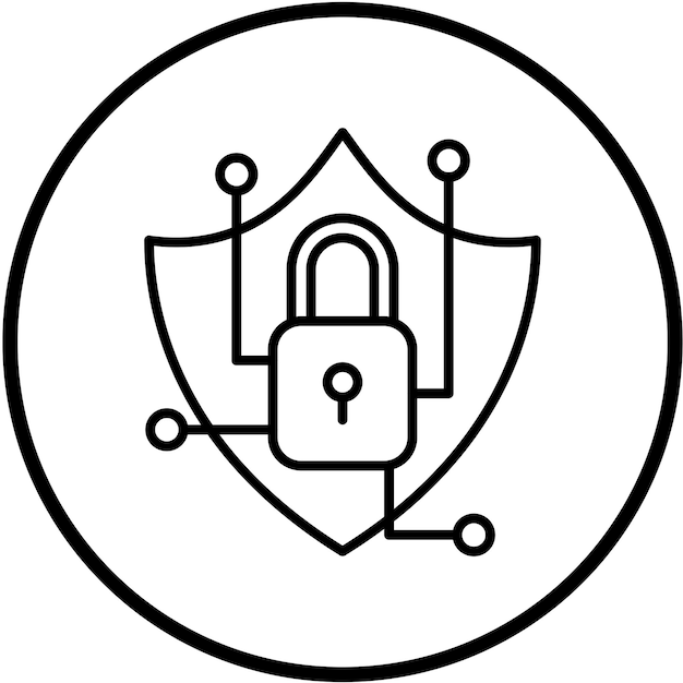 Vector Design Cyber Security Icon Style