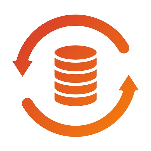 Vector Design Data Backup Icon Style