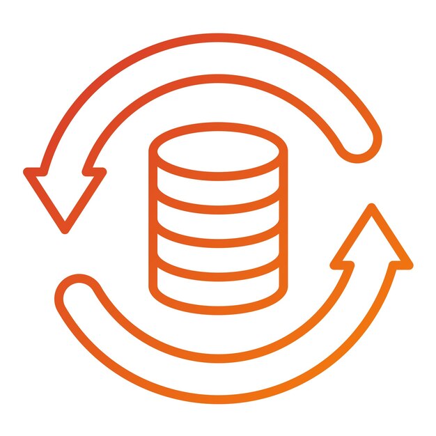 Vector Design Data Backup Icon Style
