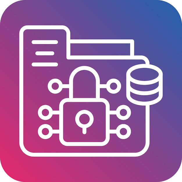 Vector Design Data Encryption Icon Style