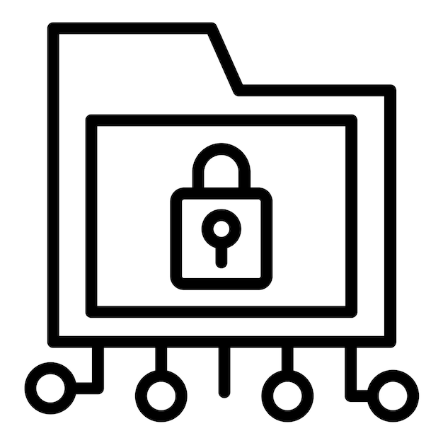 vector design data encryption icon style
