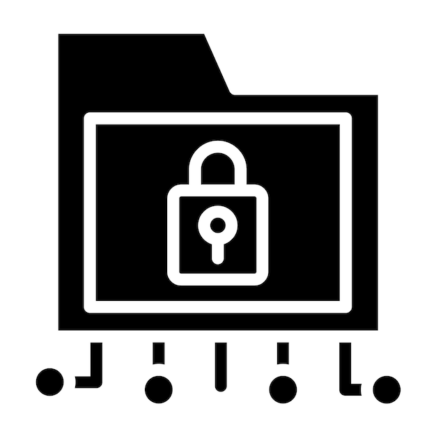 vector design data encryption icon style