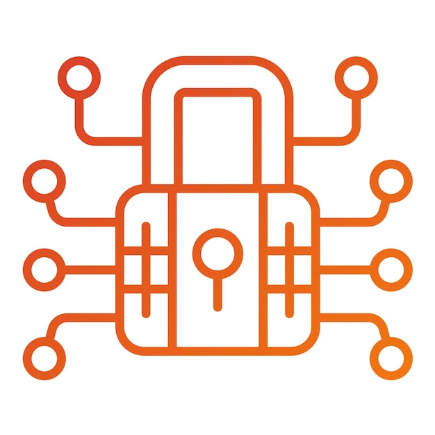 vector design data encryption icon style