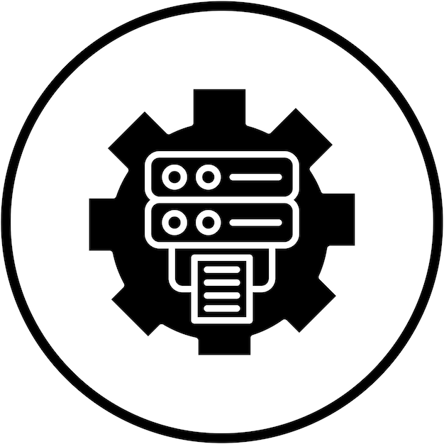 Vector Design Data Processing Icon Style