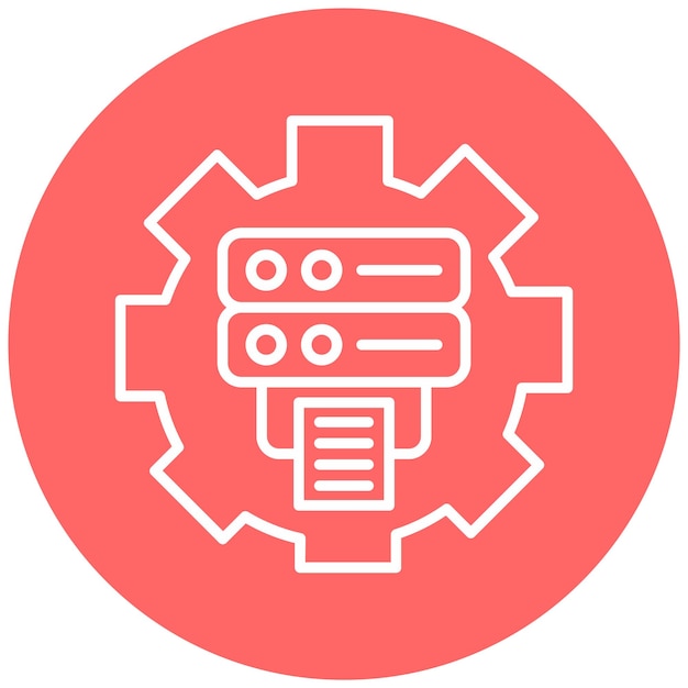 Vector Design Data Processing Icon Style