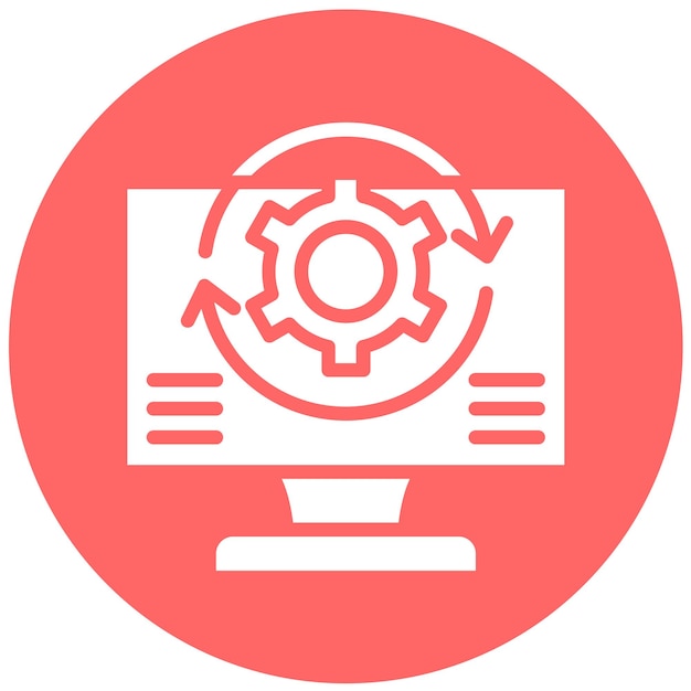 vector design data processor icon style