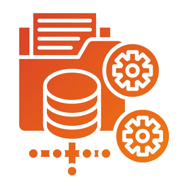 vector design data processor icon style