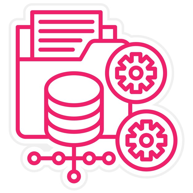 vector design data processor icon style