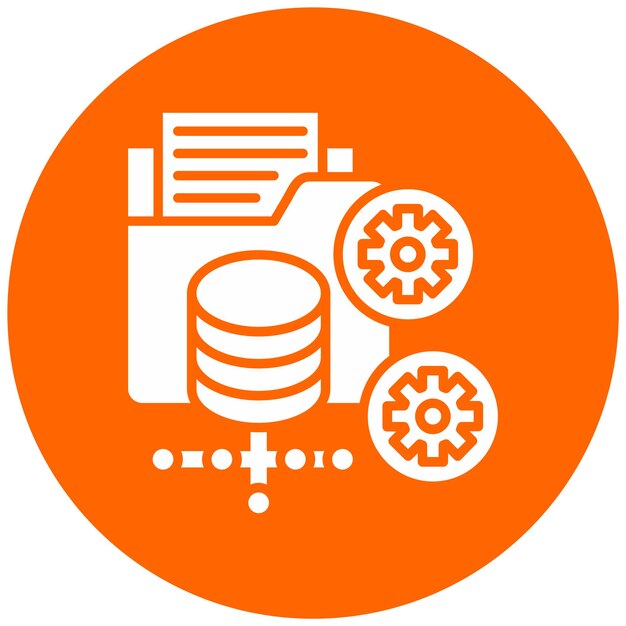 vector design data processor icon style