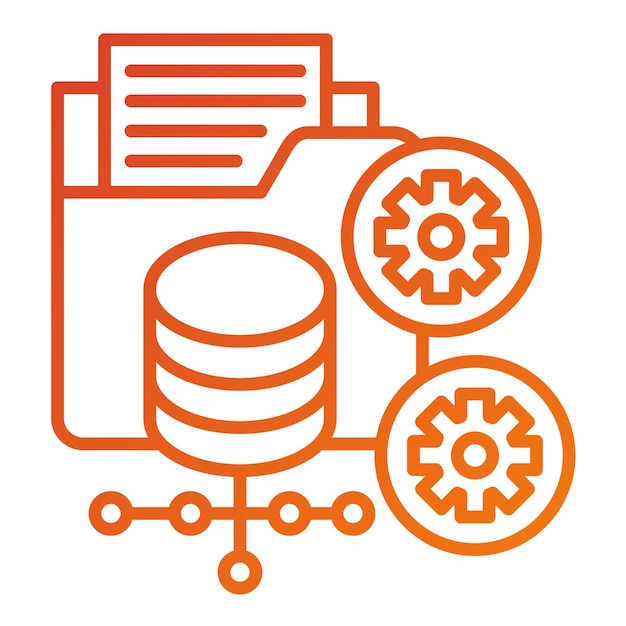vector design data processor icon style