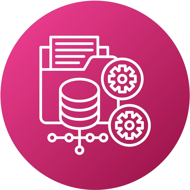 vector design data processor icon style