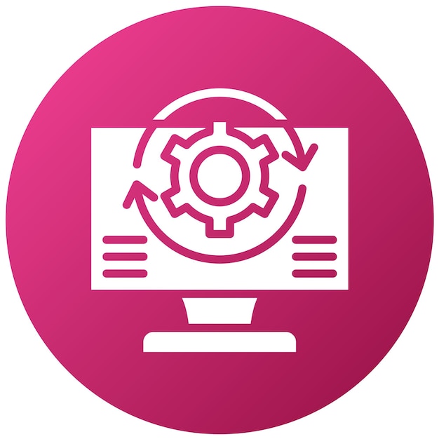 Vector Design Data Processor Icon Style