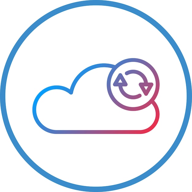 vector design data synchronization icon style