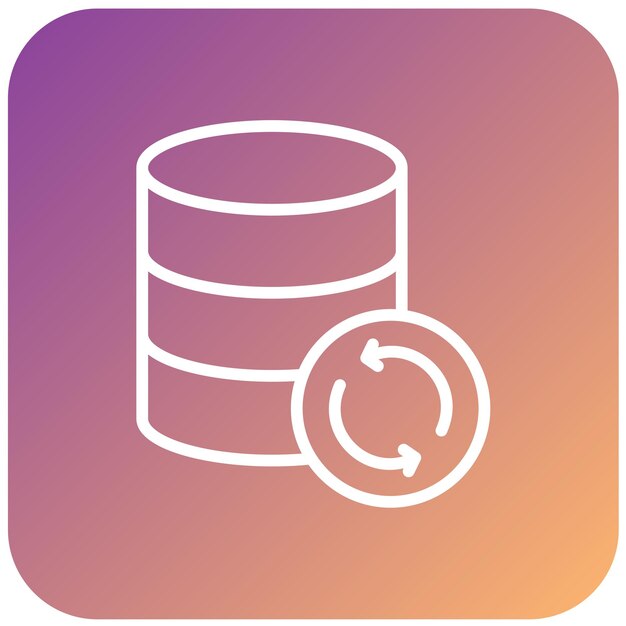 Vector Design Database Backup Icon Style