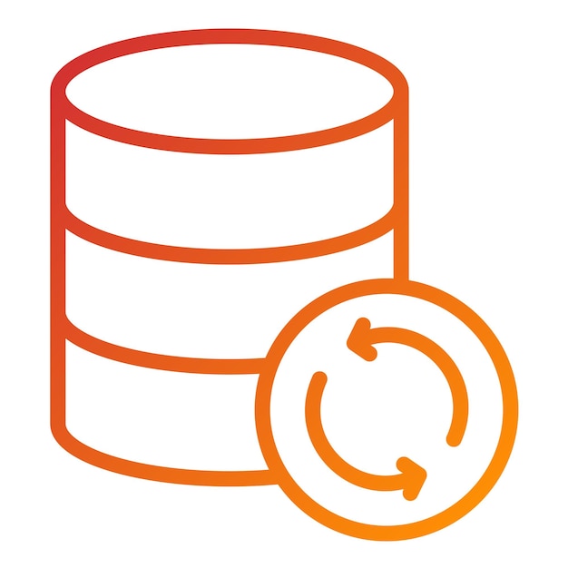Vector Design Database Backup Icon Style