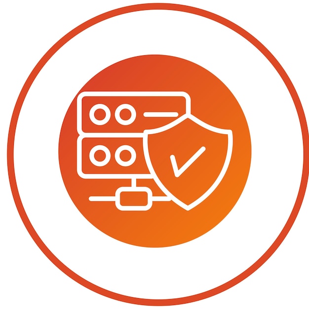 vector design database security icon style