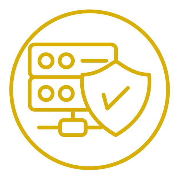 vector design database security icon style