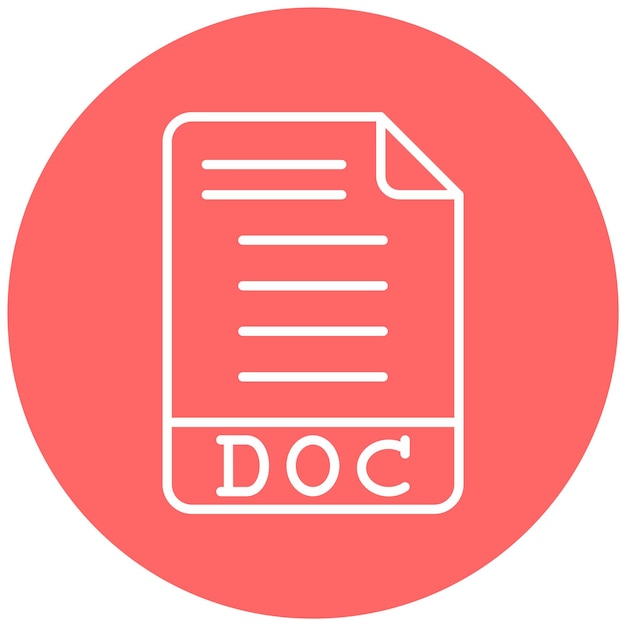 Vector Design DOC Icon Style