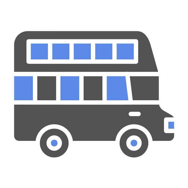 Vector Design Double Decker Icon Style