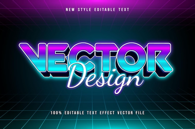 vector design editable text effect
